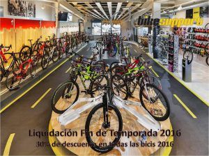 Todas las bicis del 2016 al 30%